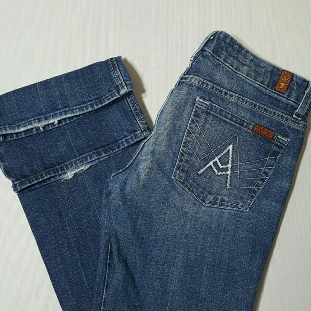 Woman's 7 For All Mankind A-pocket Bootcut 27